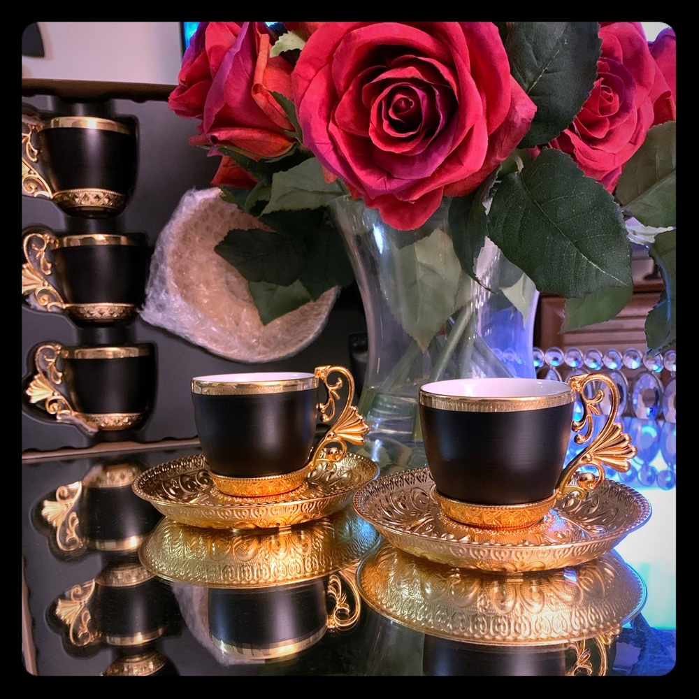 Beautiful coffee espresso cups